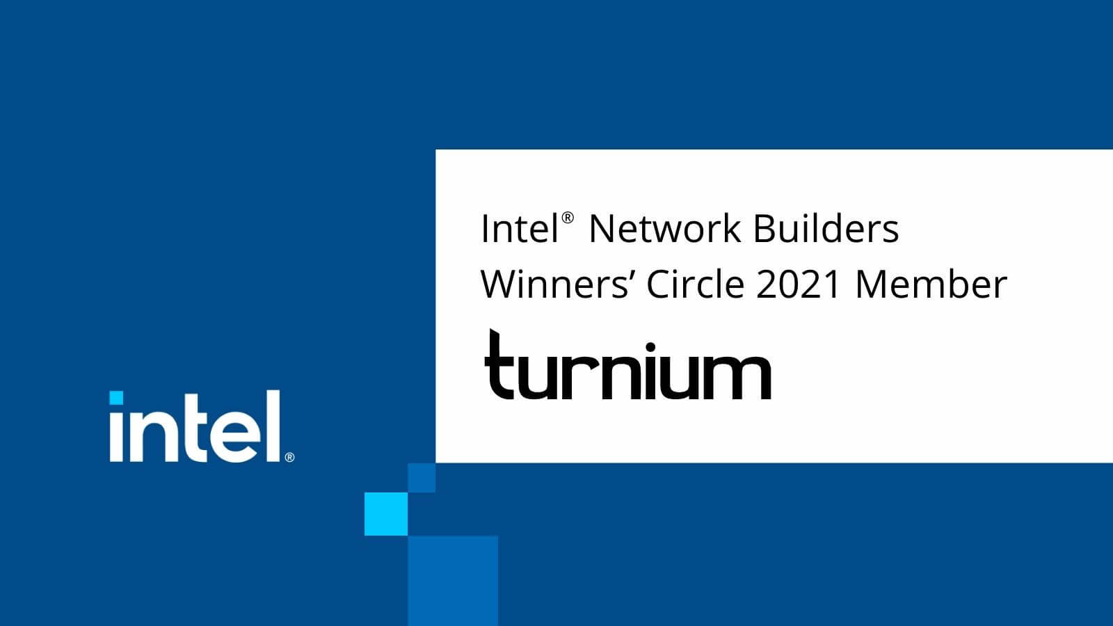 Turnium 2021 Intel Network Builders Winner Circle Member