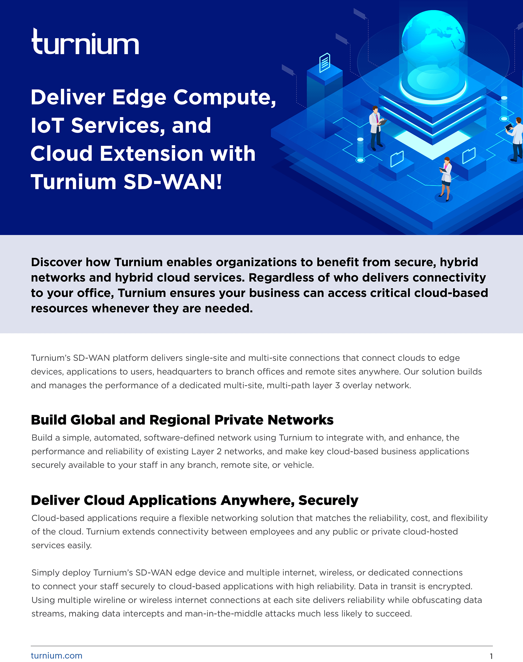 Deliver Edge Compute, IoT Services, and Cloud Extension with Turnium SD-WAN
